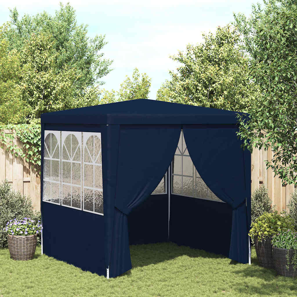 vidaXL Professional Party Tent with Side Walls 2x2 m Blue 90 g/m² 1