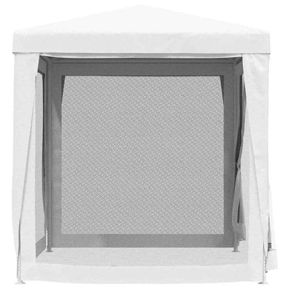 vidaXL Party Tent with 4 Mesh Sidewalls 2x2 m White 5