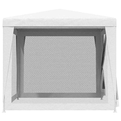vidaXL Party Tent with 4 Mesh Sidewalls 2.5x2.5 m White 5