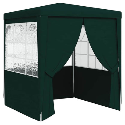 vidaXL Professional Party Tent with Side Walls 2x2 m Green 90 g/m? 2