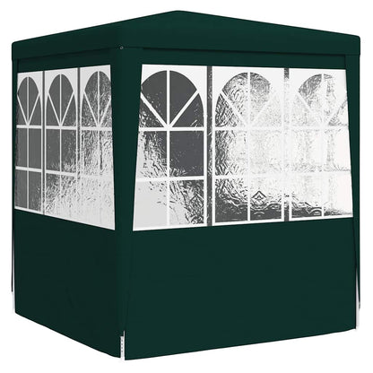 vidaXL Professional Party Tent with Side Walls 2x2 m Green 90 g/m? 6