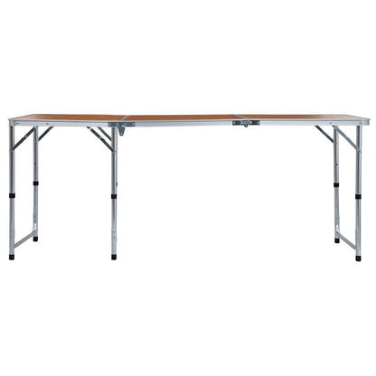 vidaXL Foldable Camping Table Aluminium 180x60 cm 3