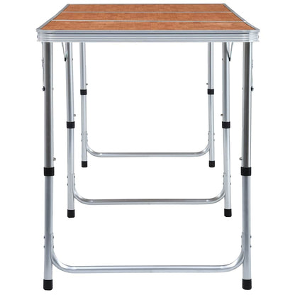 vidaXL Foldable Camping Table Aluminium 180x60 cm 4