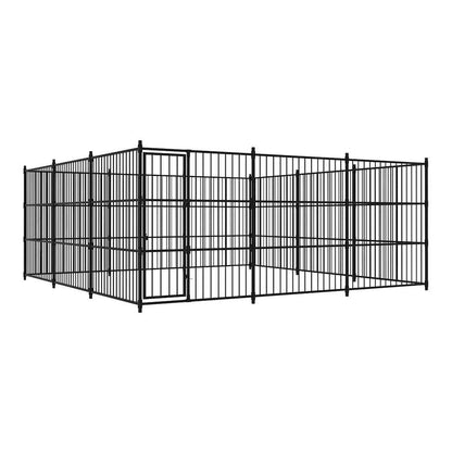 170896 vidaXL Outdoor Dog Kennel 450x450x185 cm 1