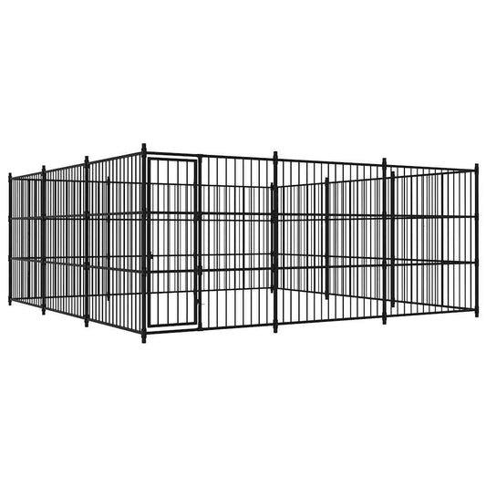 170896 vidaXL Outdoor Dog Kennel 450x450x185 cm 1