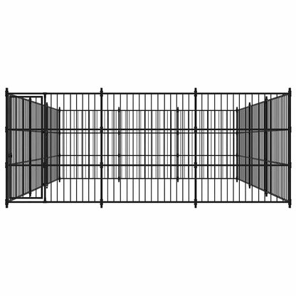 170896 vidaXL Outdoor Dog Kennel 450x450x185 cm 2