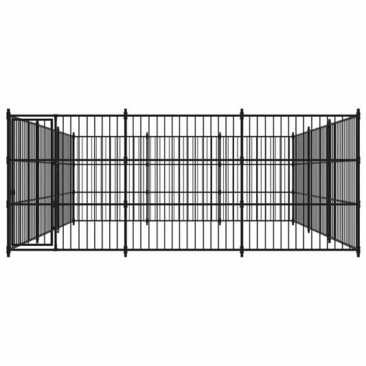 170896 vidaXL Outdoor Dog Kennel 450x450x185 cm 2