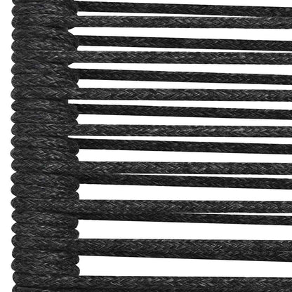 vidaXL Garden Chairs 2 pcs Cotton Rope and Steel Black 6