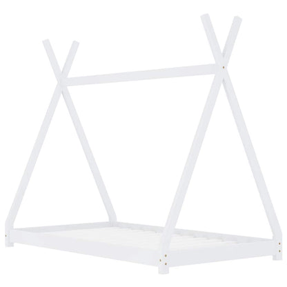 vidaXL Kids Bed Frame | White | Solid pine wood | 70 x 140 cm | Durable | Beds 2