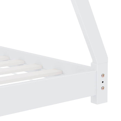 vidaXL Kids Bed Frame | White | Solid pine wood | 70 x 140 cm | Durable | Beds 6
