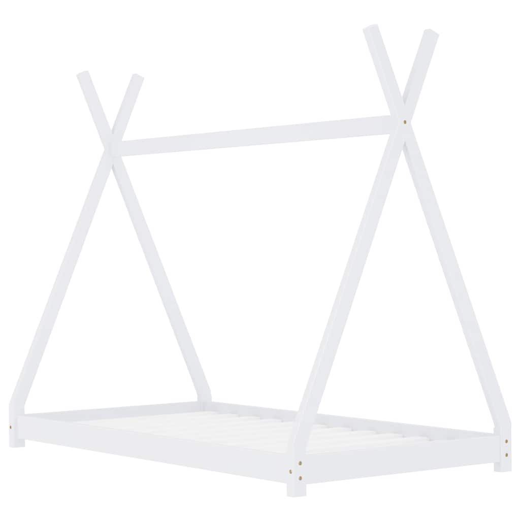 vidaXL Kids Bed Frame | White | Solid pine wood, Plywood slats | 80 x 160 cm 2