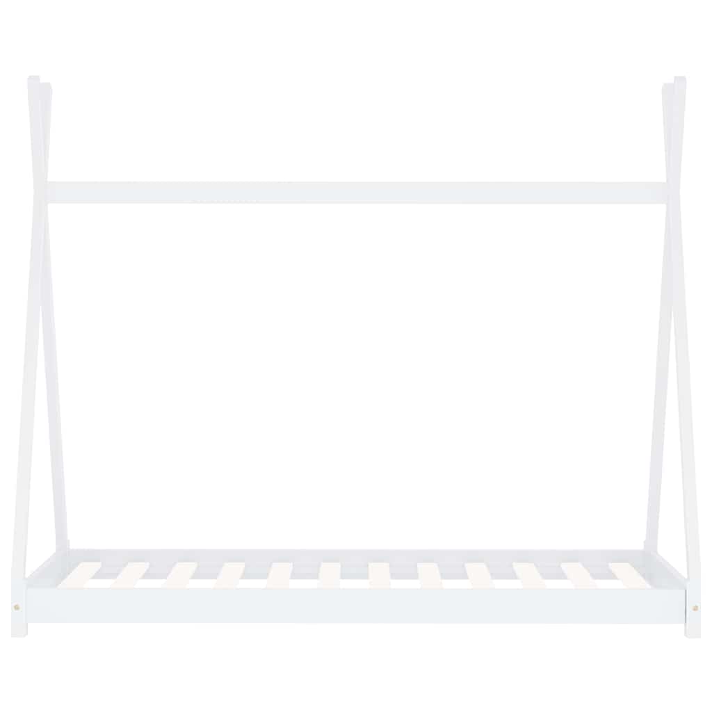 vidaXL Kids Bed Frame | White | Solid pine wood, Plywood slats | 80 x 160 cm 3