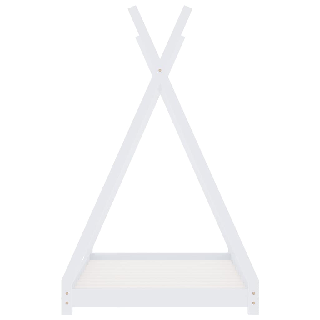 vidaXL Kids Bed Frame | White | Solid pine wood, Plywood slats | 80 x 160 cm 4
