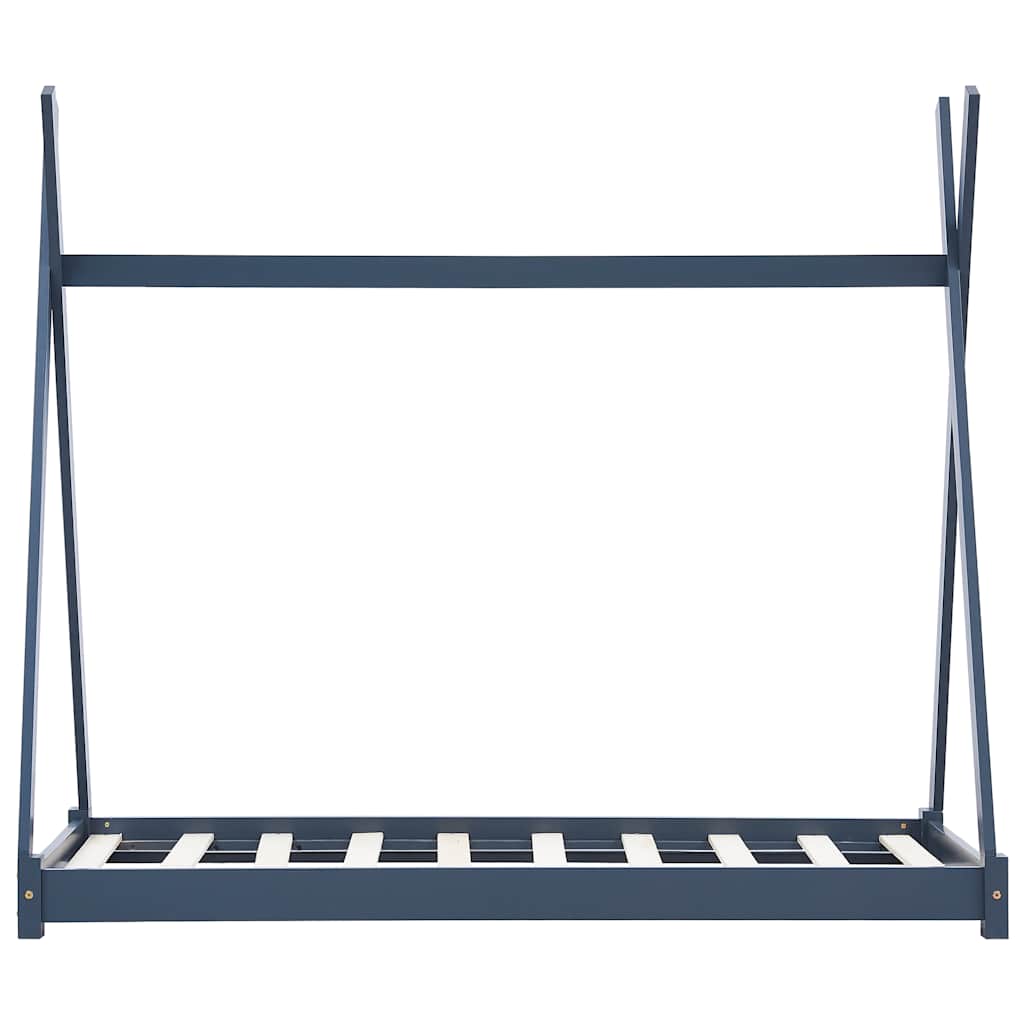 vidaXL Kids Bed Frame | Grey | Solid Pine Wood | Children's Bed Size 3