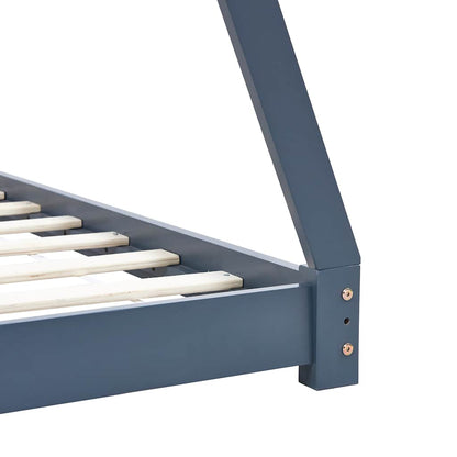 vidaXL Kids Bed Frame | Grey | Solid Pine Wood | Children's Bed Size 6