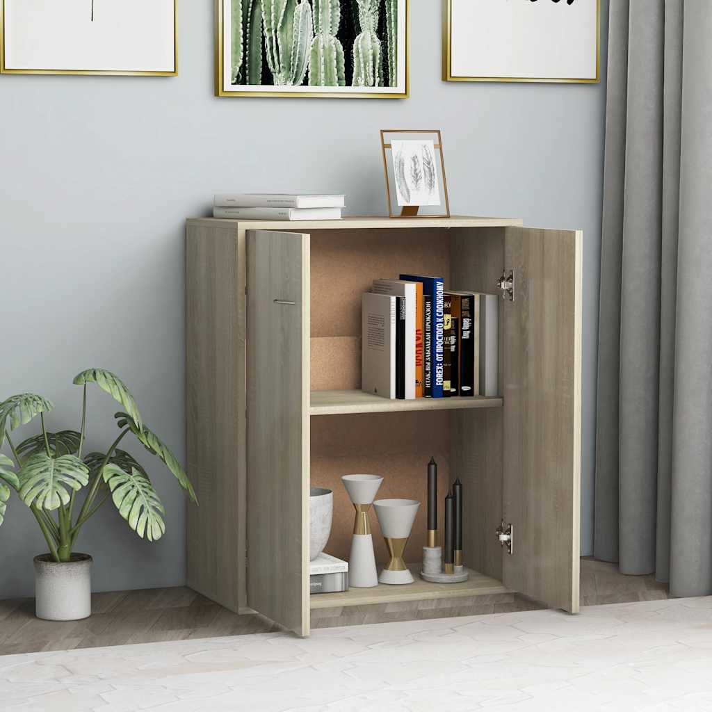 vidaXL Sideboard | Sonoma oak | Engineered wood | 60 x 30 x 75 cm | Sideboard 3