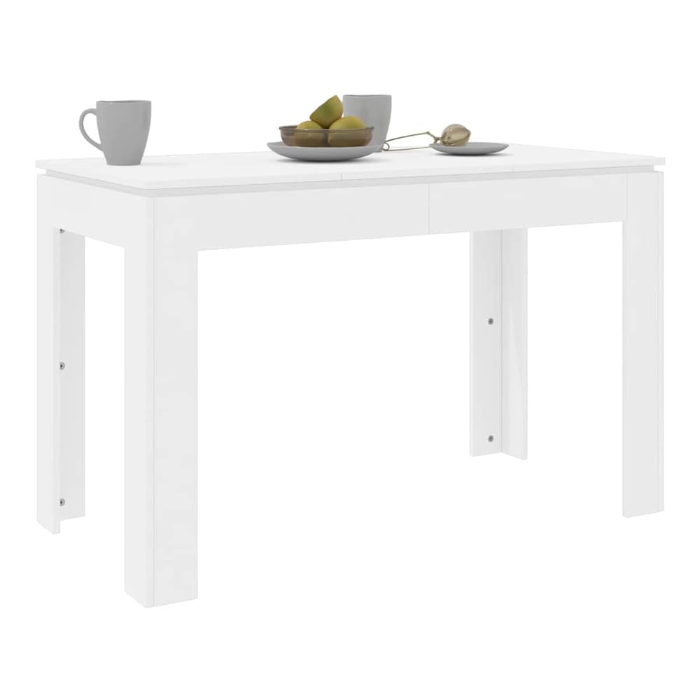Dining Table 120x60x76 cm Engineered Wood White