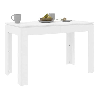 Dining Table 120x60x76 cm Engineered Wood White
