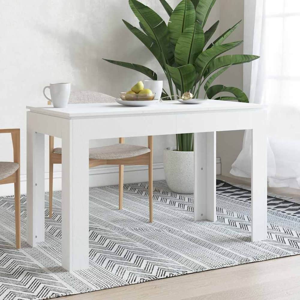 Dining Table 120x60x76 cm Engineered Wood White