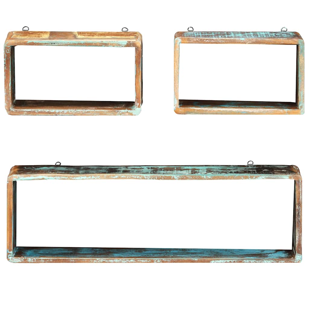 vidaXL Wall Cube Shelf | Multicolour | Solid reclaimed wood | Small and large 2