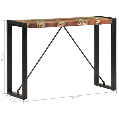vidaXL Console Table | Multicolour | Solid reclaimed wood and steel 5