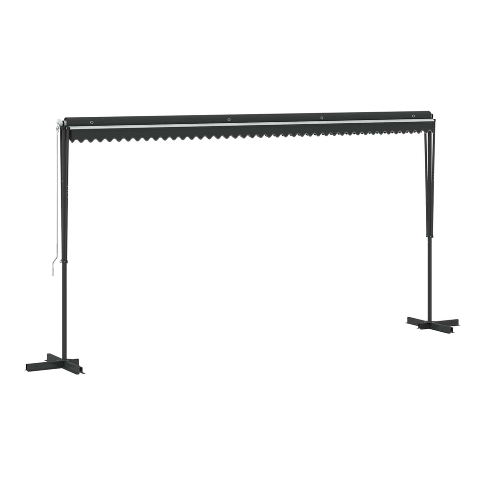 Free Standing Awning Polyester Anthracite 5 x 3 m with anthracite frame