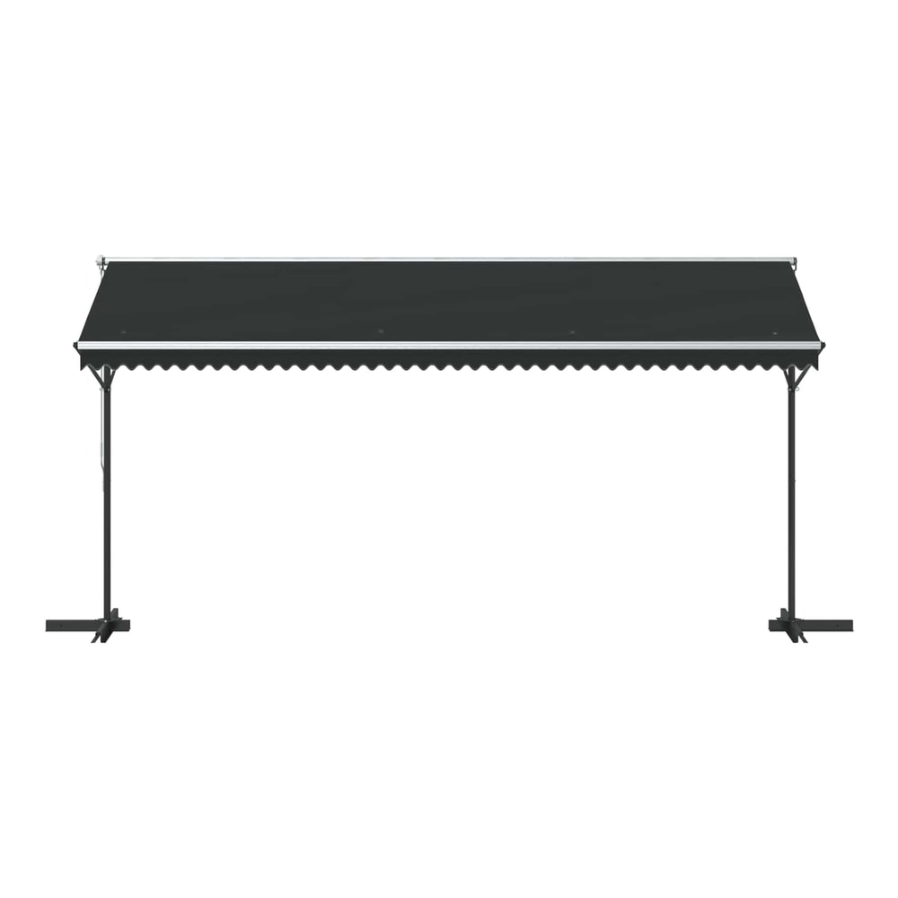 Free Standing Awning Polyester Anthracite 5 x 3 m with anthracite frame