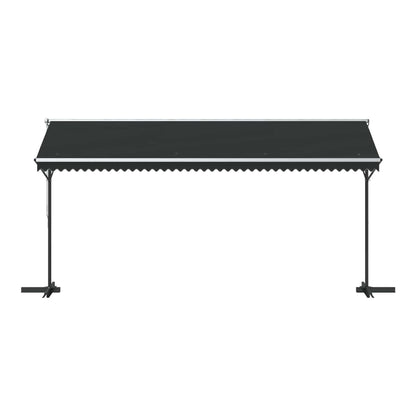Free Standing Awning Polyester Anthracite 5 x 3 m with anthracite frame