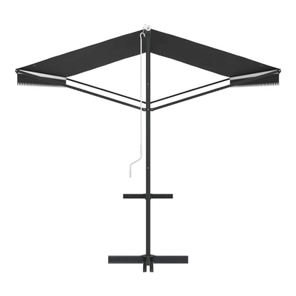Free Standing Awning Polyester Anthracite 5 x 3 m with anthracite frame