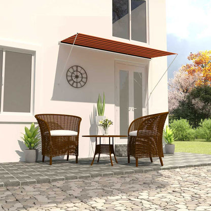 vidaXL Awning | Orange and brown | Steel | 300 x 150 cm |  Retractable  | Awning 1