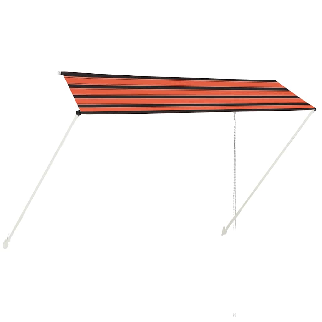 vidaXL Retractable Awning 350x150 cm Orange and Brown 2