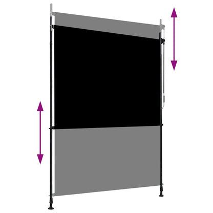 vidaXL Roller Blind | Anthracite | Fabric with PA coating, Steel, Aluminium 3