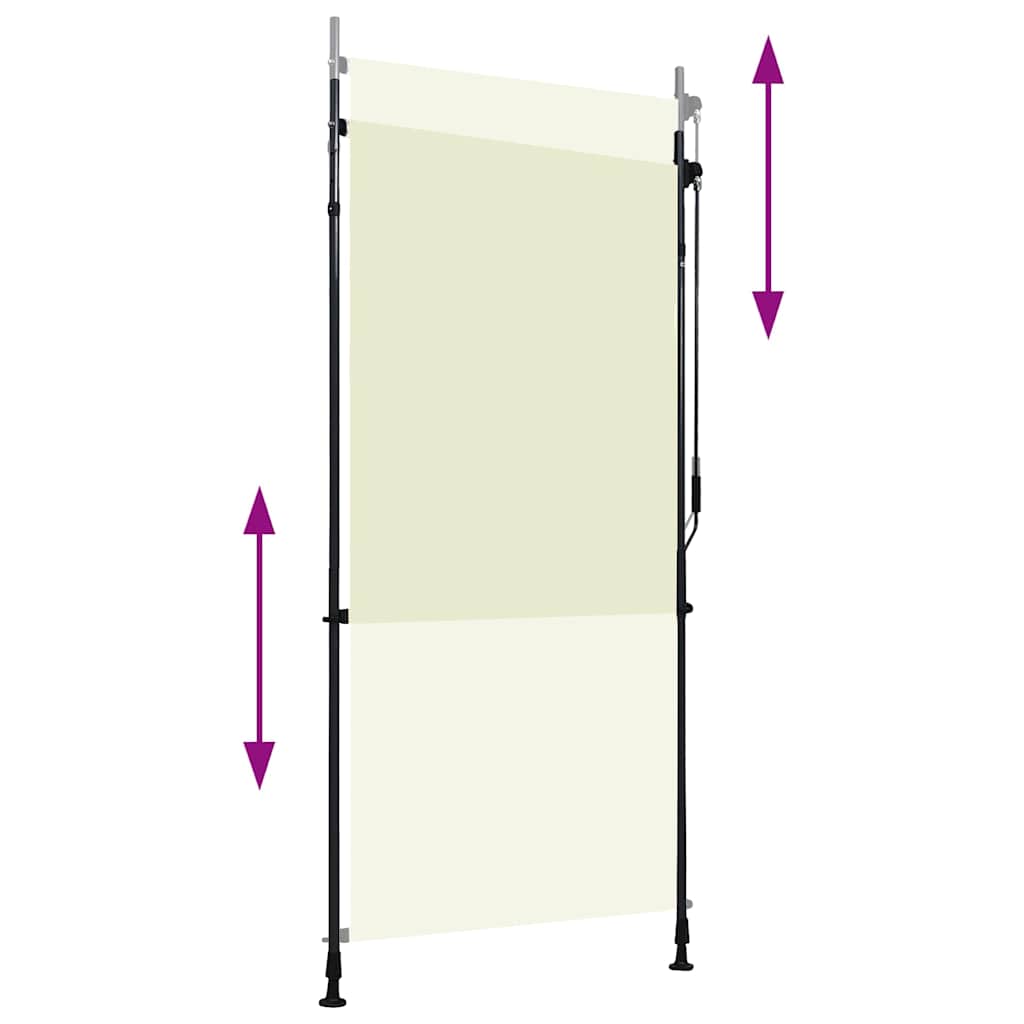vidaXL Roller Blind | Cream | Polyester with PA coating, steel, aluminium 3