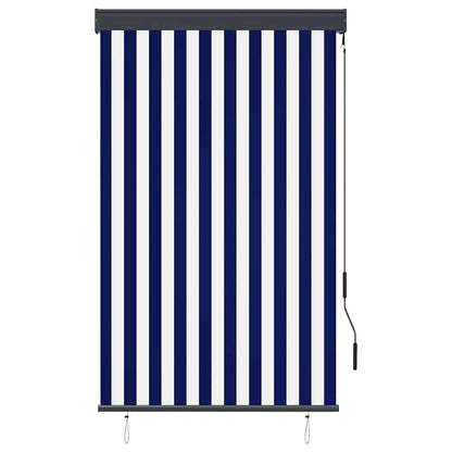 vidaXL Outdoor Roller Blind 100x250 cm Blue and White 2
