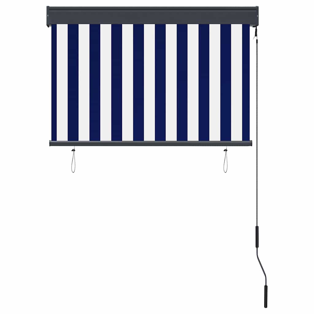 vidaXL Outdoor Roller Blind 100x250 cm Blue and White 4