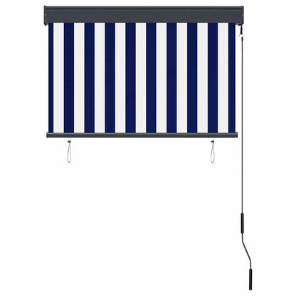 vidaXL Outdoor Roller Blind 100x250 cm Blue and White 4