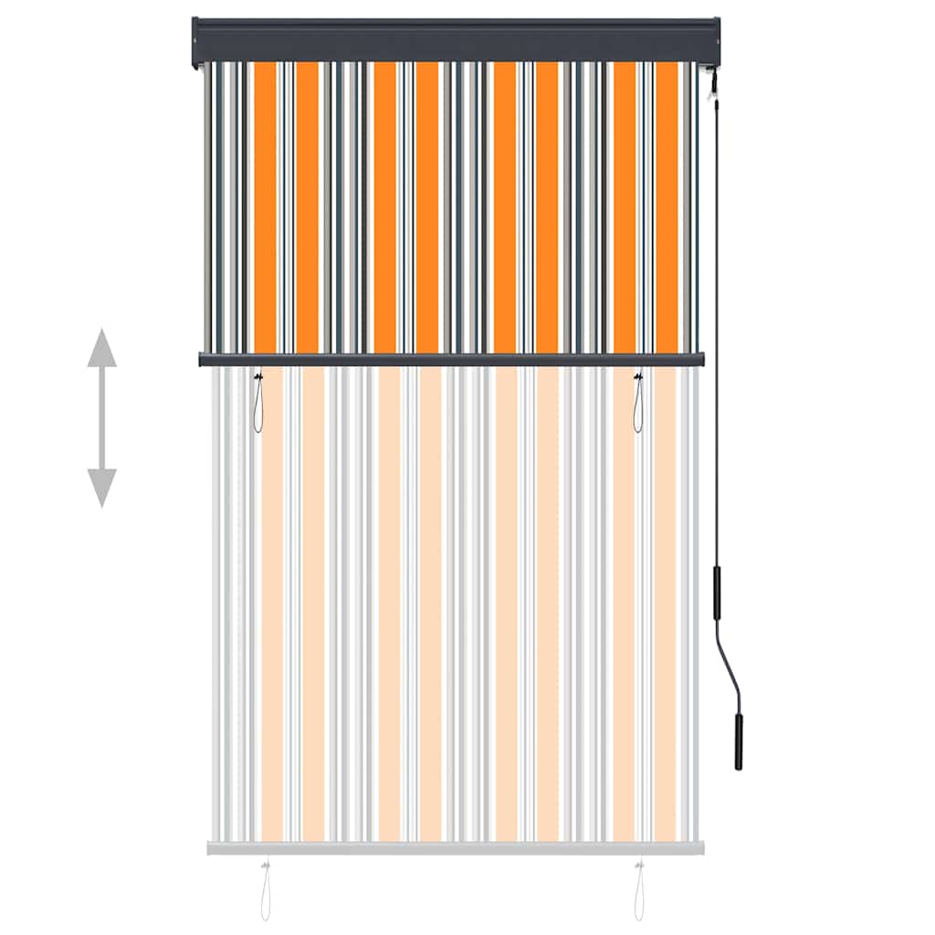 vidaXL Outdoor Roller Blind 100x250 cm Yellow and Blue 3