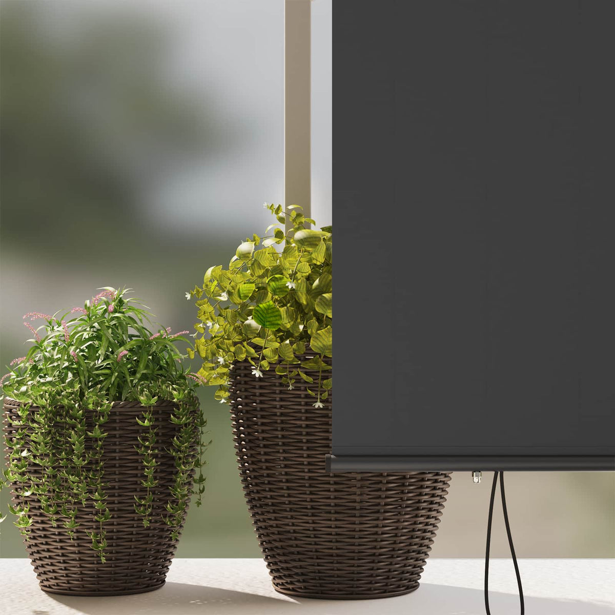 145970 vidaXL Outdoor Roller Blind 140x250 cm Anthracite 4