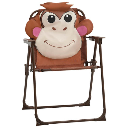 vidaXL 3 Piece Kids' Garden Bistro Set with Parasol Brown 5