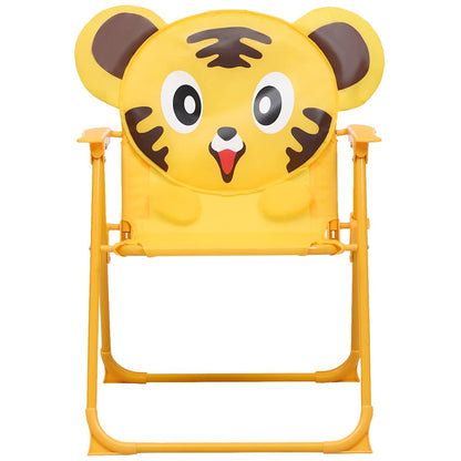 vidaXL 3 Piece Kids' Garden Bistro Set with Parasol Yellow 5