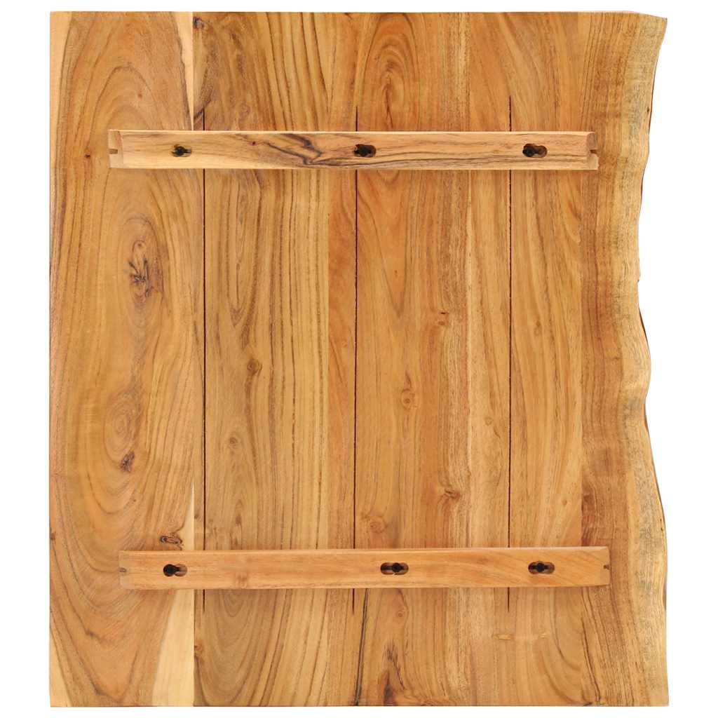 vidaXL Bathroom Vanity Top Solid Acacia Wood 80x52x2.5 cm 2