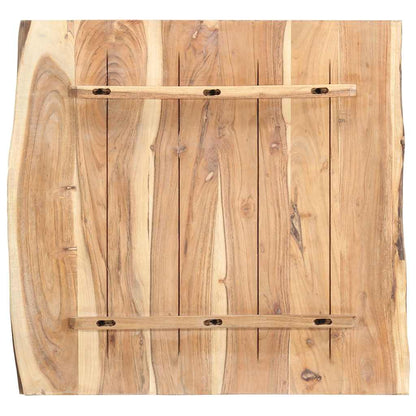 vidaXL Table Top Solid Acacia Wood 58x(50-60)x3.8 cm 2