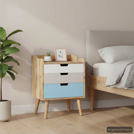 286480 vidaXL Bedside Cabinet 47x35x63 cm Solid Mango Wood 1