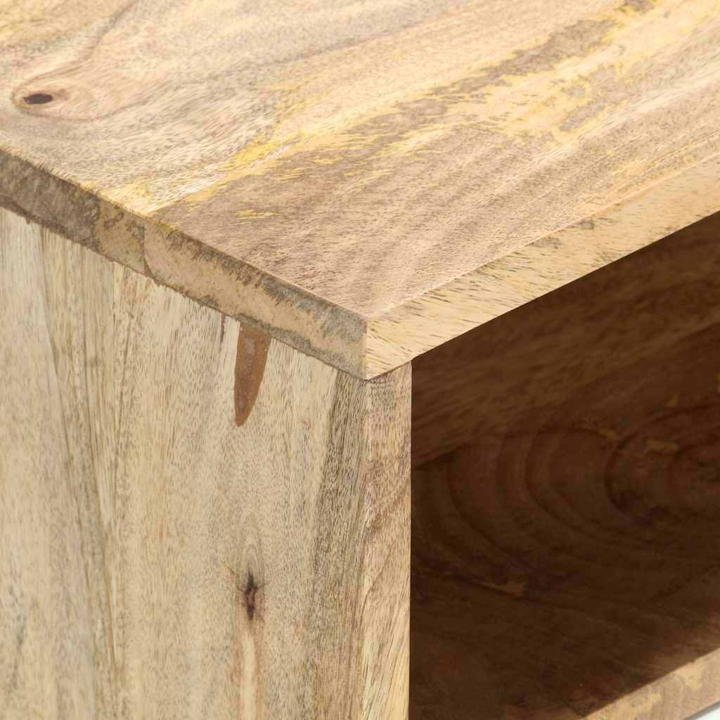 vidaXL TV Cabinet | Brown and Multicolour | Solid Mango Wood | 110 cm 4