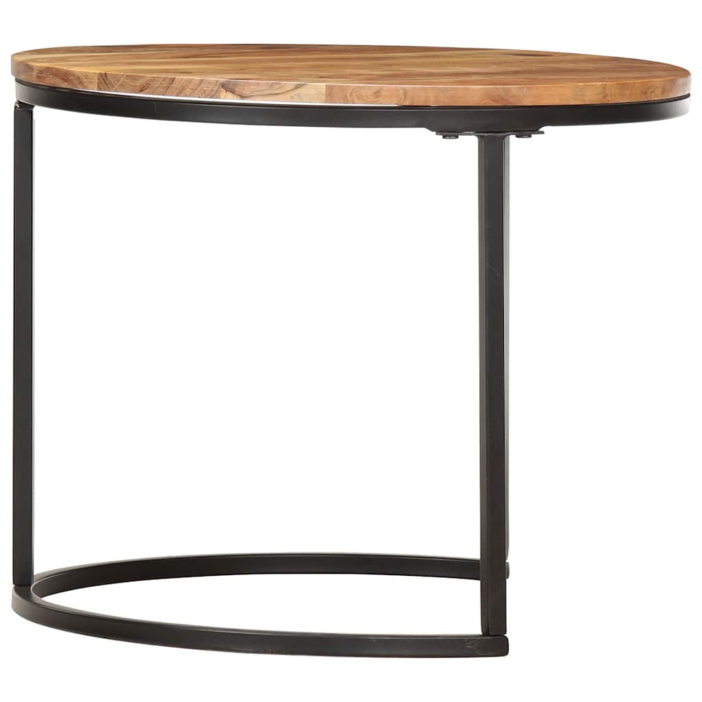 vidaXL Nesting Table | Set of 2 | Acacia wood with oil finish 3