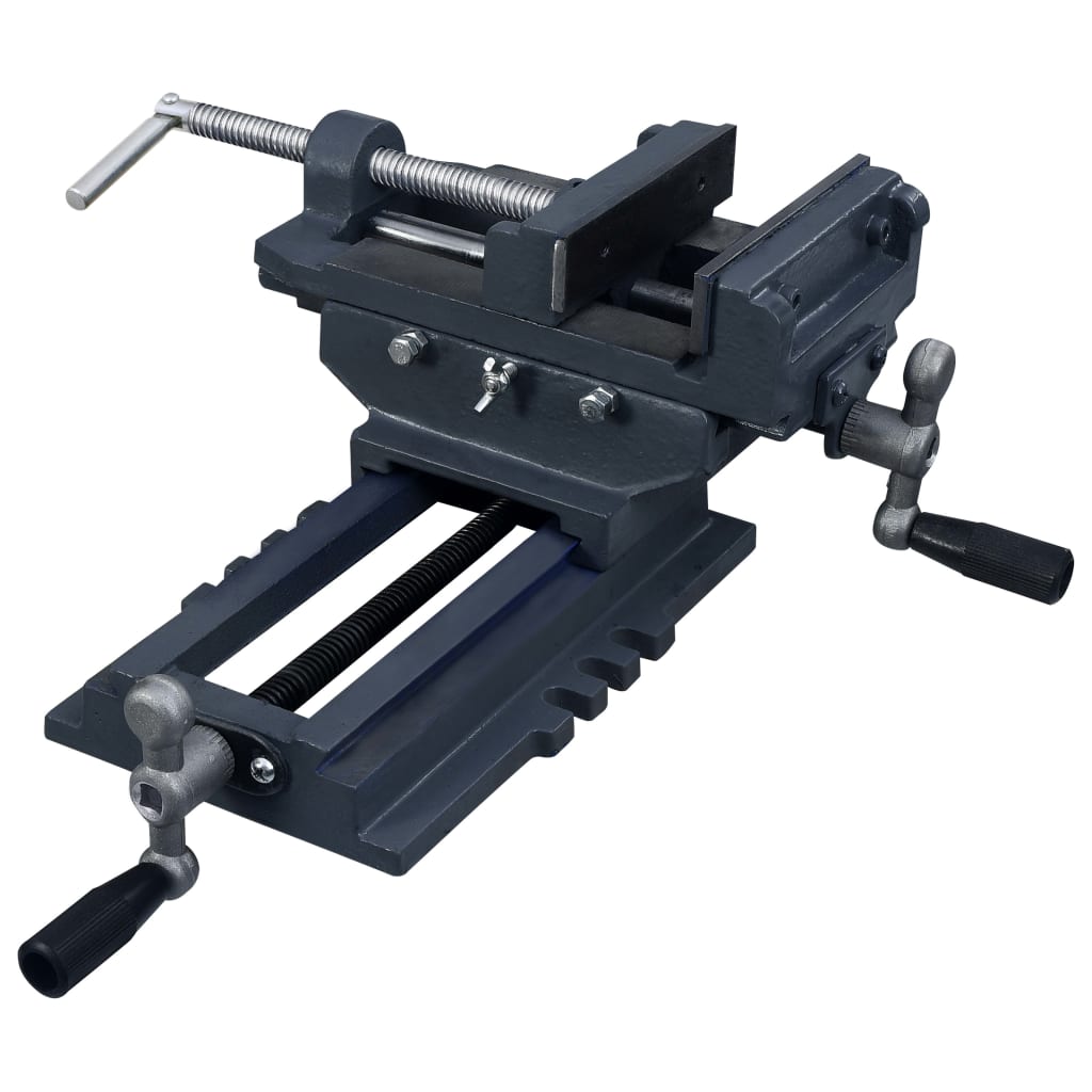 vidaXL Manually Operated Cross Slide Drill Press Vice 127 mm 3