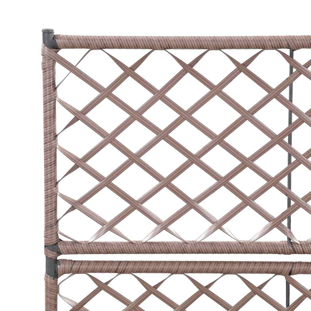 vidaXL Raised Bed | Brown | Poly Rattan, Plastic | 58x30x107 cm | Planters 5