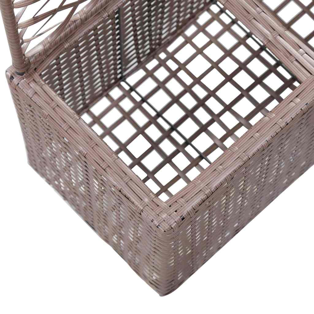 vidaXL Raised Bed | Brown | Poly Rattan, Plastic | 58x30x107 cm | Planters 6