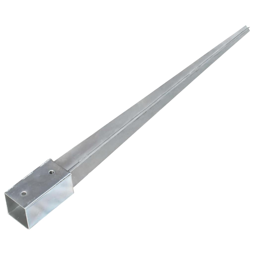 vidaXL Ground Spikes 6 pcs Silver 7x7x90 cm Galvanised Steel 4