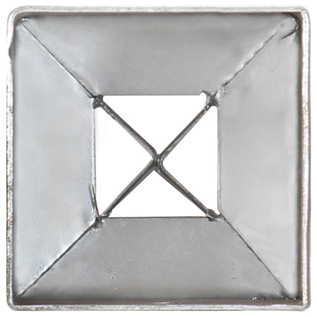 vidaXL Ground Spikes 6 pcs Silver 7x7x90 cm Galvanised Steel 5
